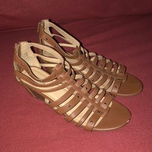 Brown sandal wedges